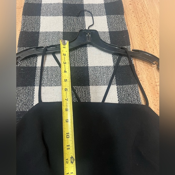 Zara black mini streppy dress with scrunched tie up the side - Picture 6 of 13